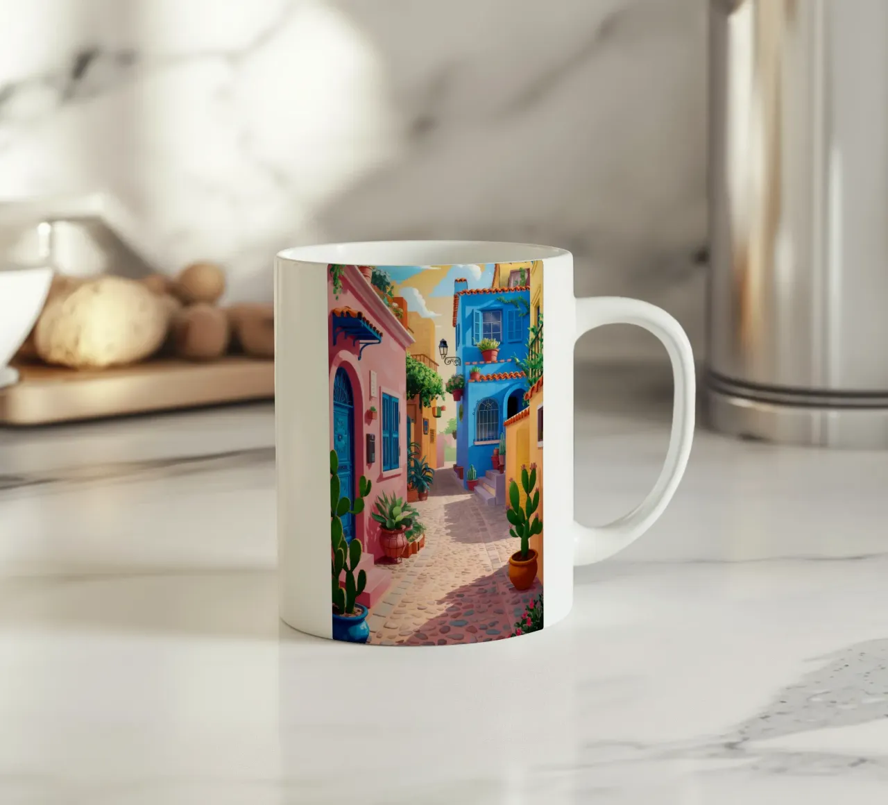 Passeggiata in un vicolo affascinante tazza in ceramica da FadeAura