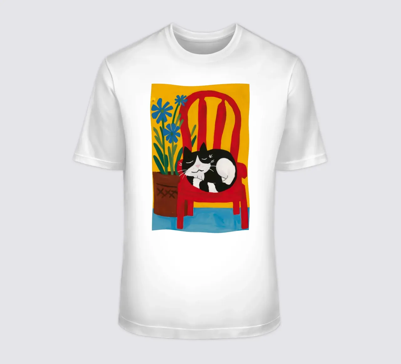 Sedia per gatti addormentati t-shirt da Muse Artworks