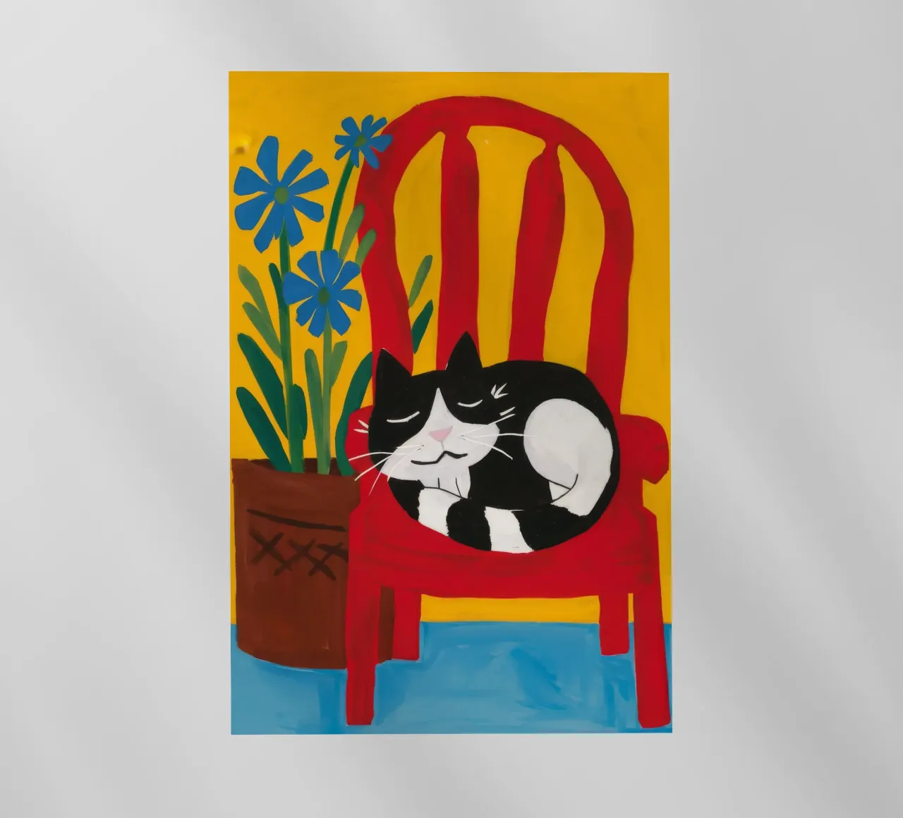 Sedia per gatti addormentati pellicola backlit da Muse Artworks
