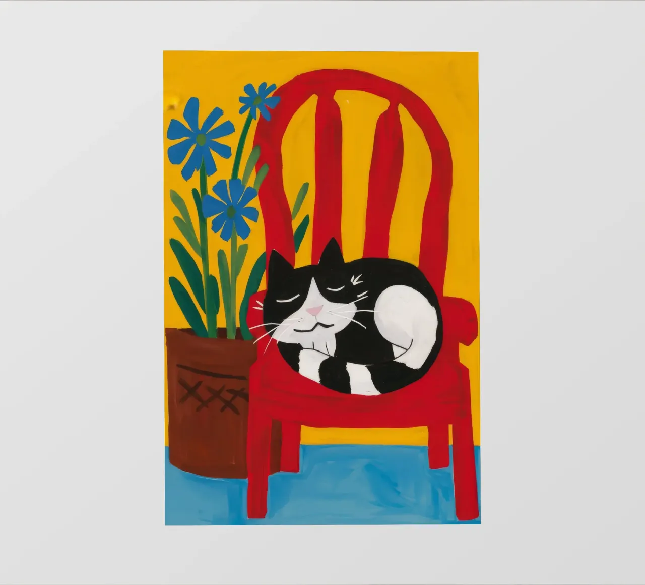 Sedia per gatti addormentati pellicola backlit da Muse Artworks