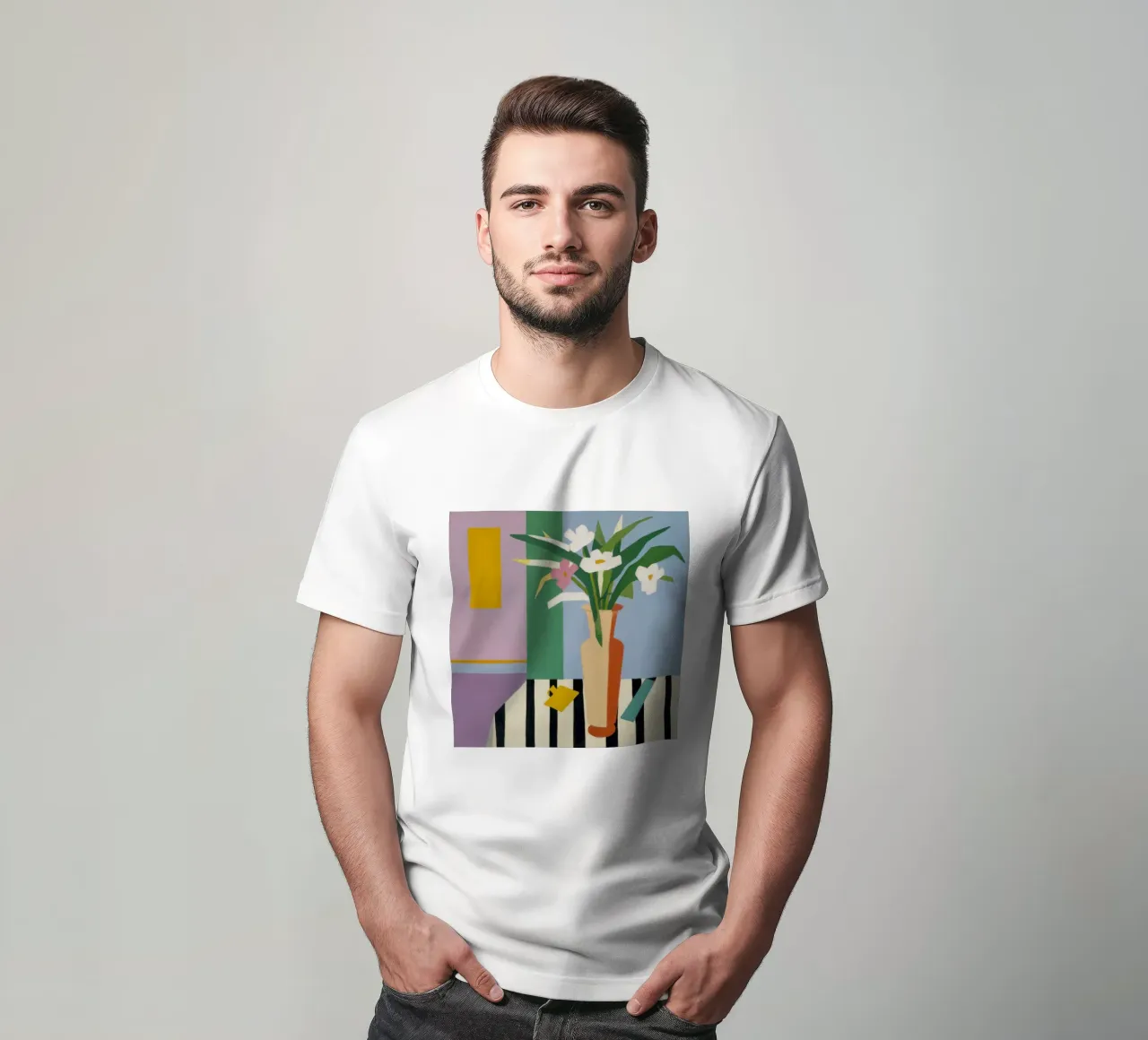 Florero Color Block Limón camiseta de Stone Decade