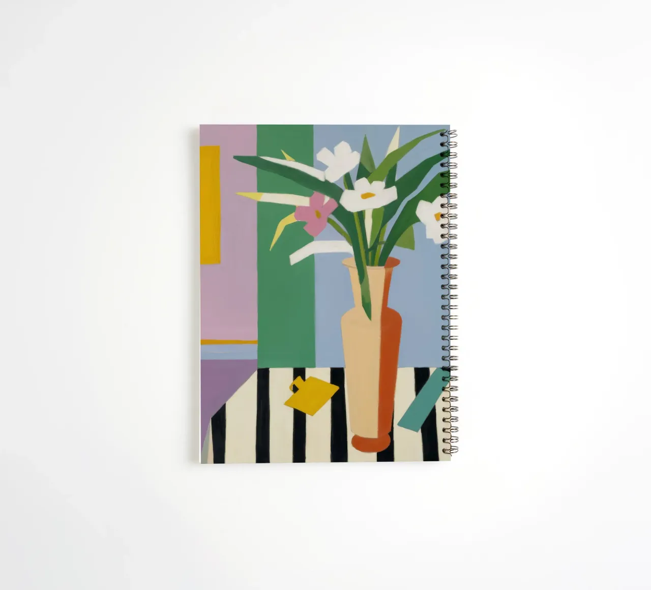 Color Block Lemon Vase spiral notebook by Stone Decade