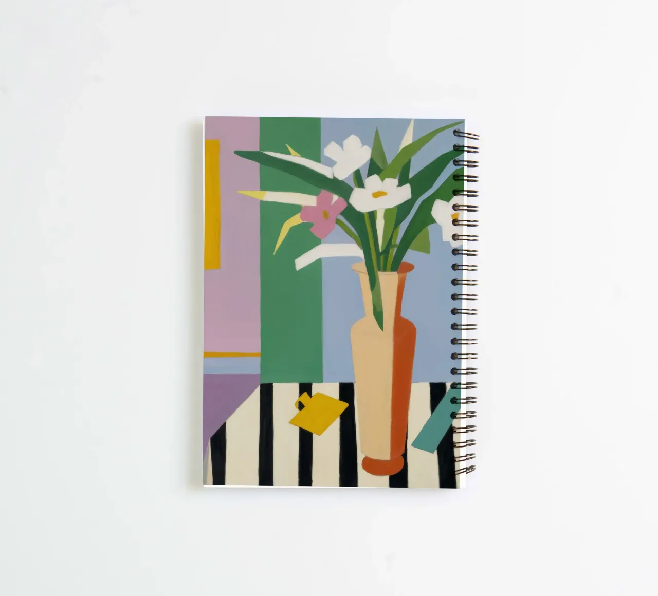 Color Block Lemon Vase spiral notebook by Stone Decade