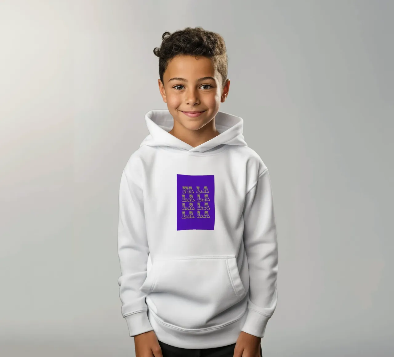 Falalala kids hoodie by cafelab