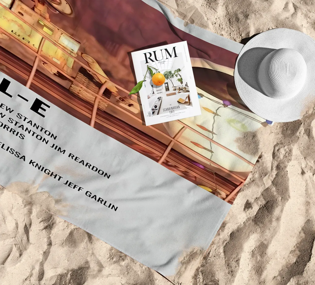 WALL-E beach towel by MVFminimalist