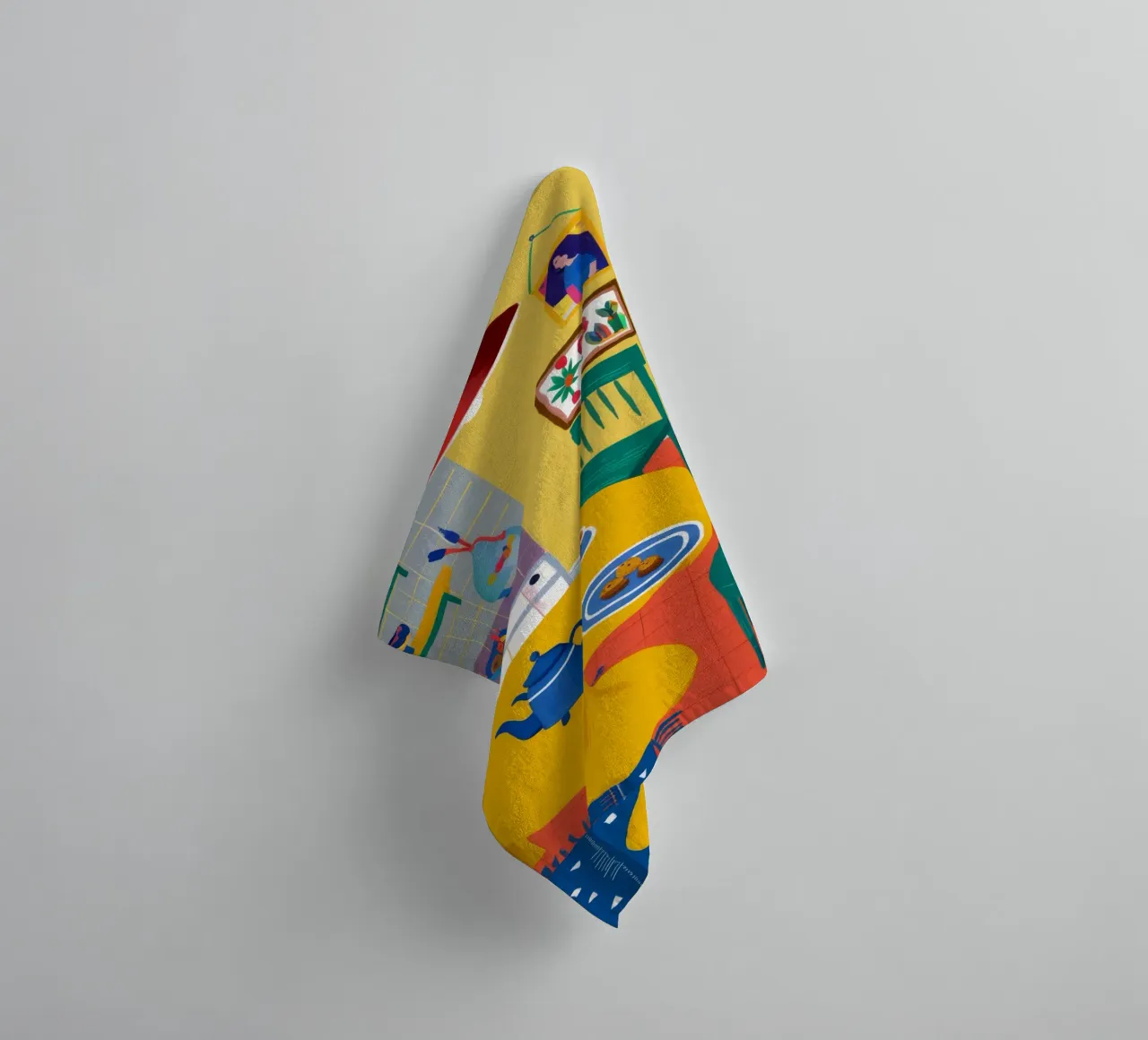Yellow Table Eclectic Room towel by Stone Decade