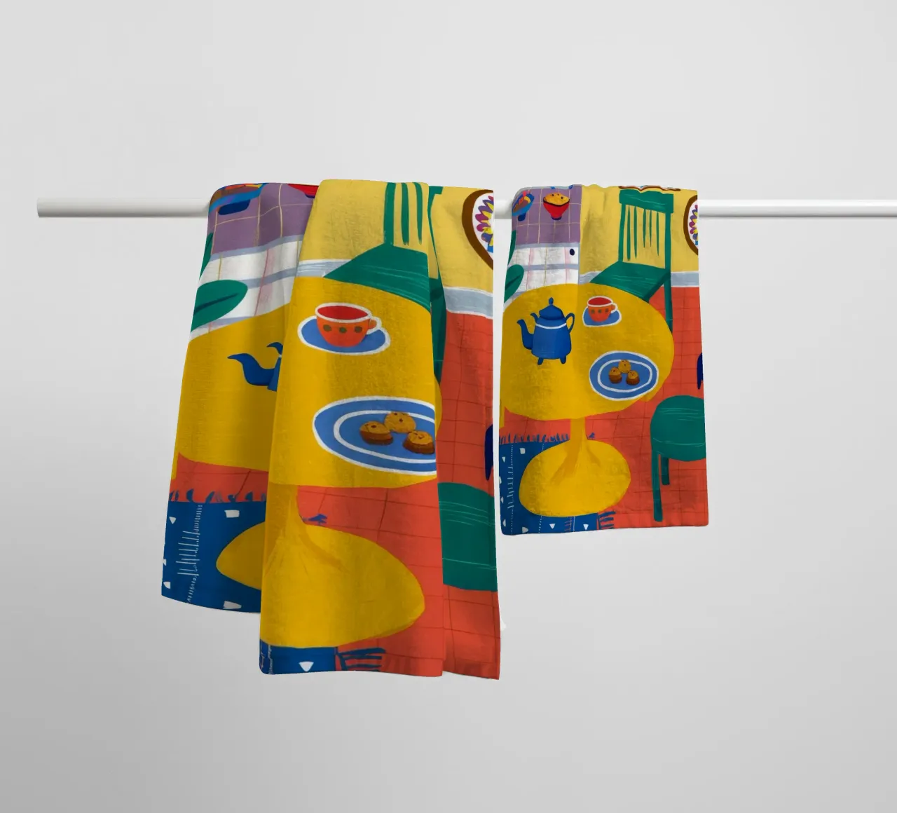 Yellow Table Eclectic Room towel by Stone Decade