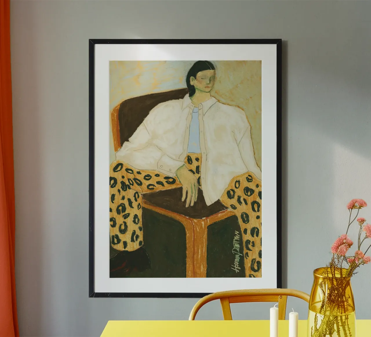 Hanna Peterson Diva della moda 01 poster con telaio in plastica da Davidprint
