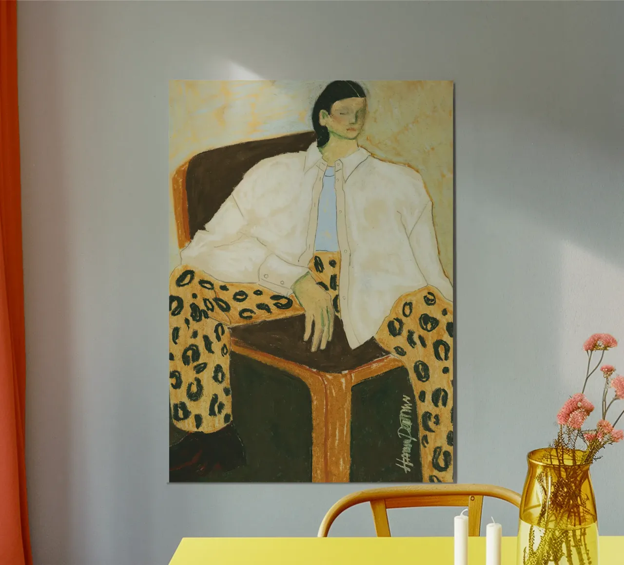 Hanna Peterson Diva della moda 01 poster con telaio in plastica da Davidprint