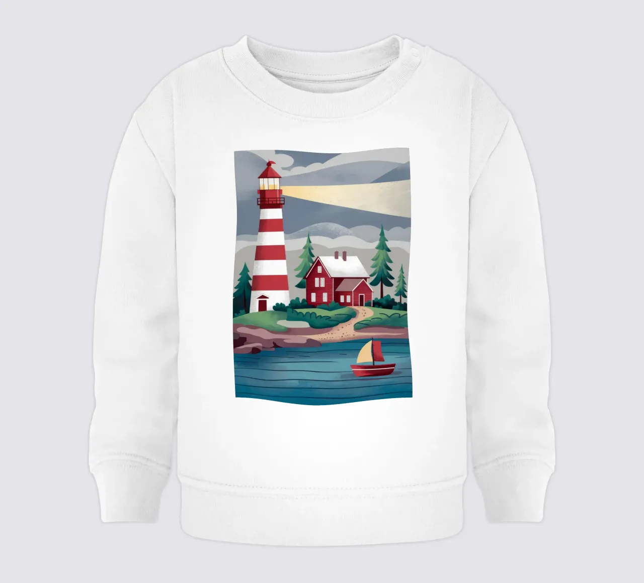 Costa rossa del faro felpa neonato da Muse Artworks