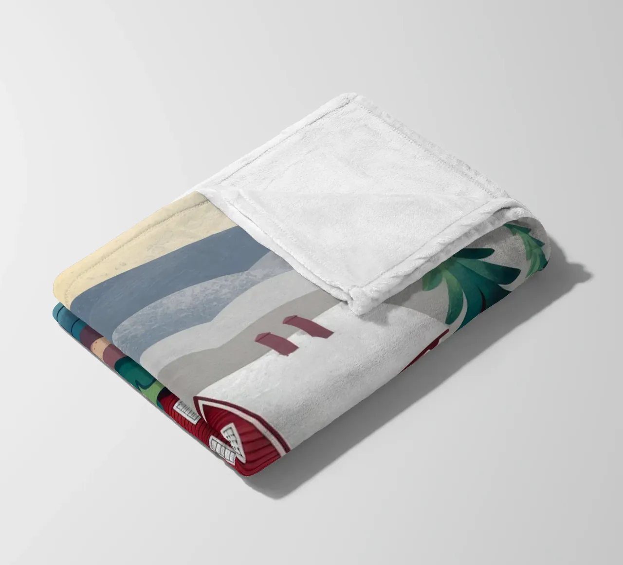 Costa rossa del faro coperta in pile da Muse Artworks