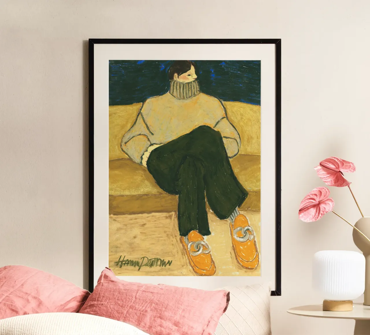 Hanna Peterson Diva della moda 02 poster con telaio in alluminio da Davidprint