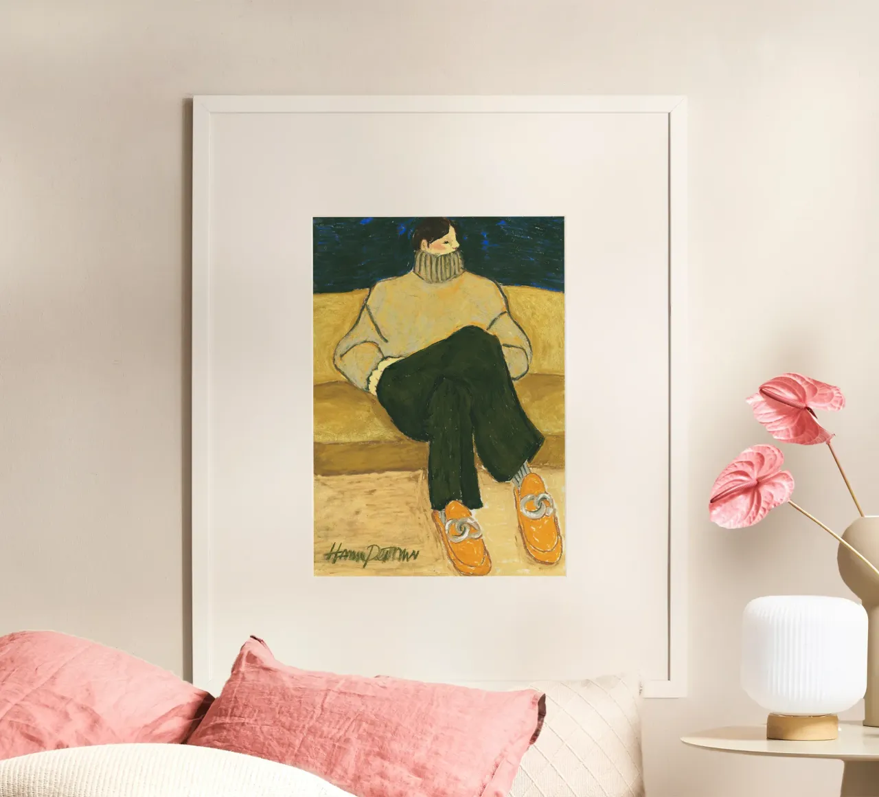 Hanna Peterson Diva della moda 02 poster con telaio in alluminio da Davidprint