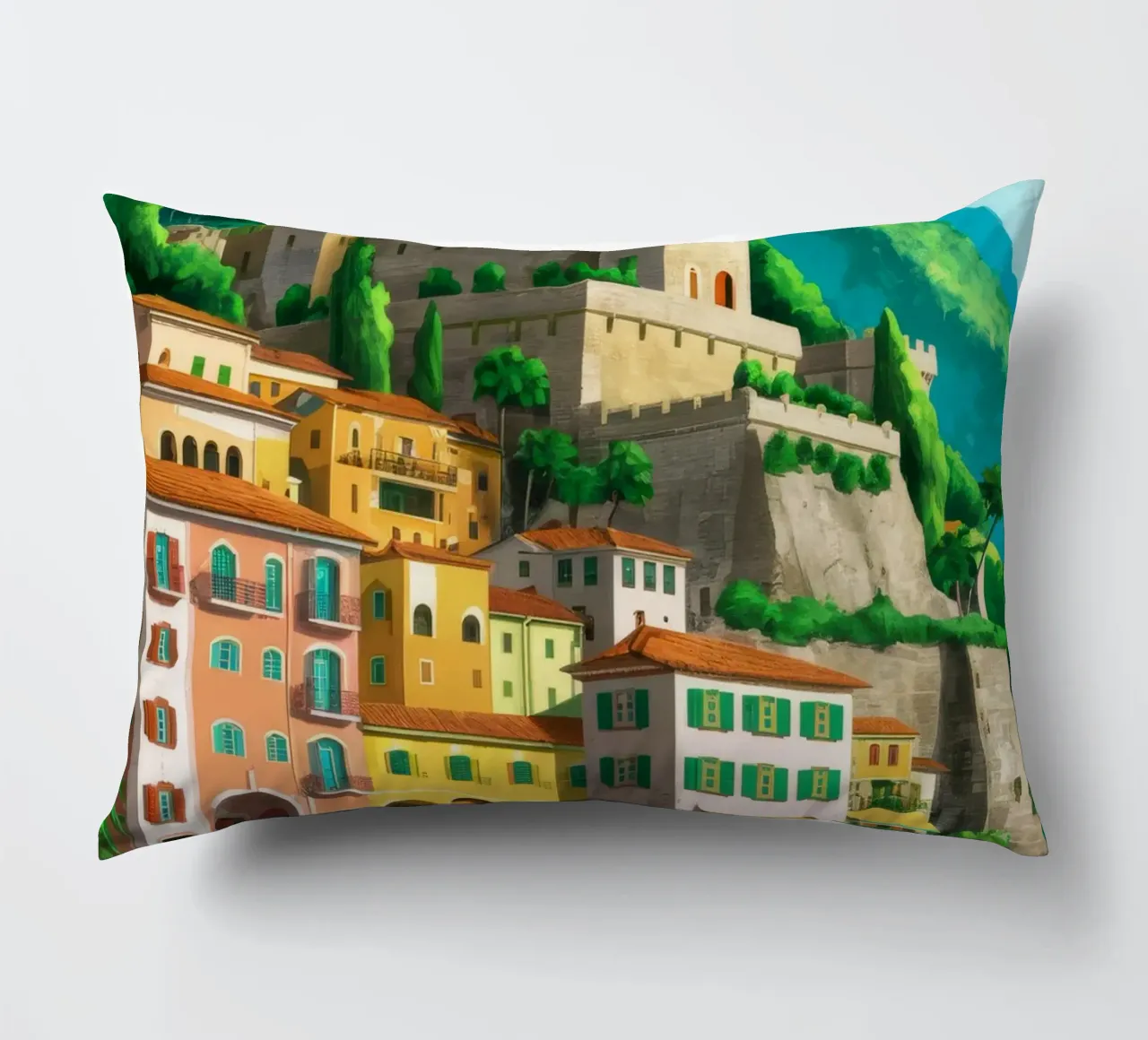 Vista Positano Cliffside cuscino da FadeAura