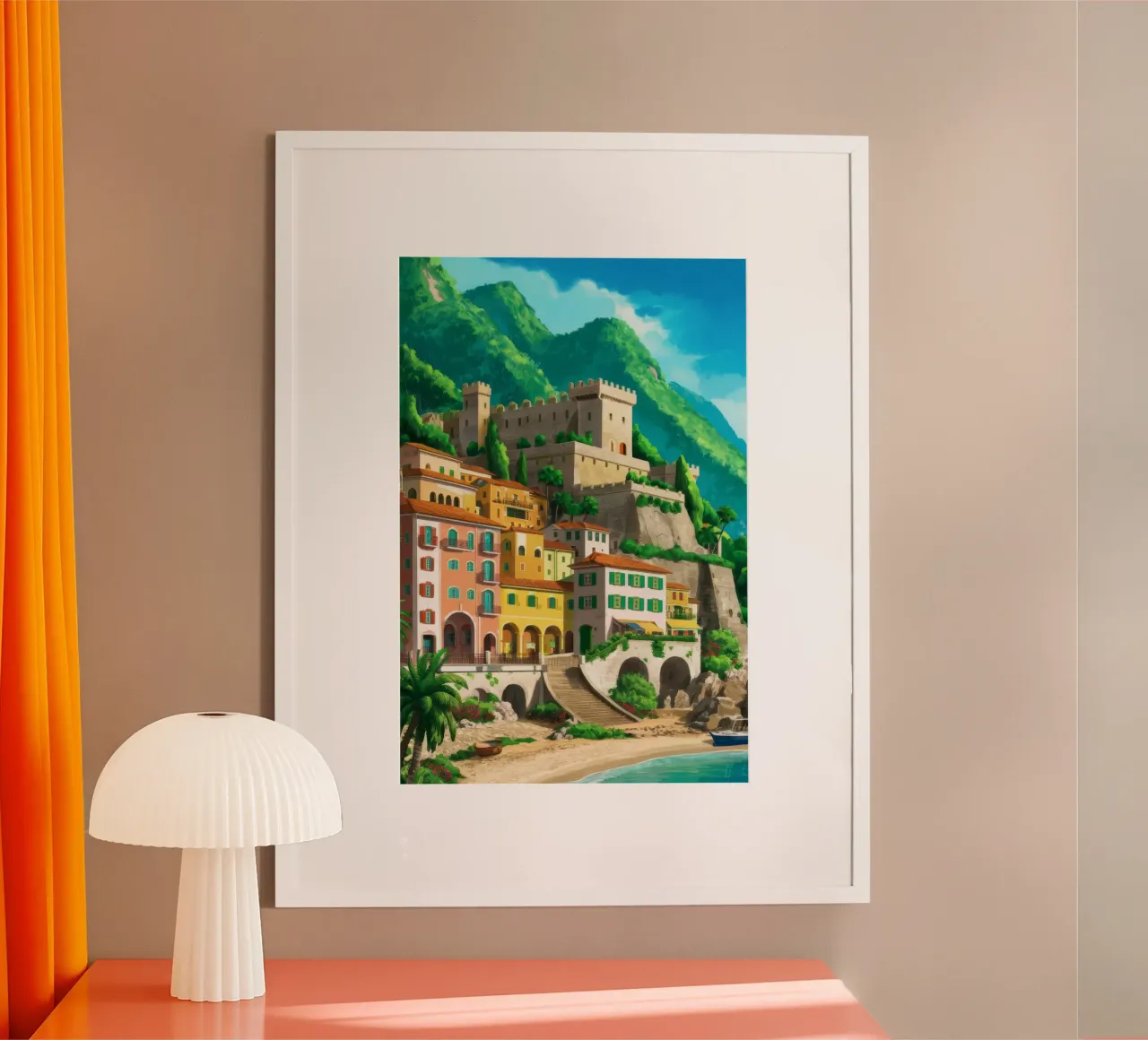 Positano Cliffside Vista poster by FadeAura