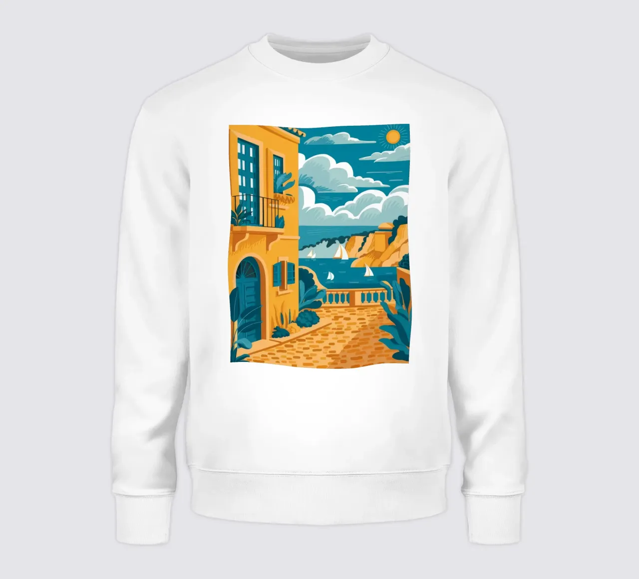 Amalfi Coast Walk sweatshirt by Muse Artworks