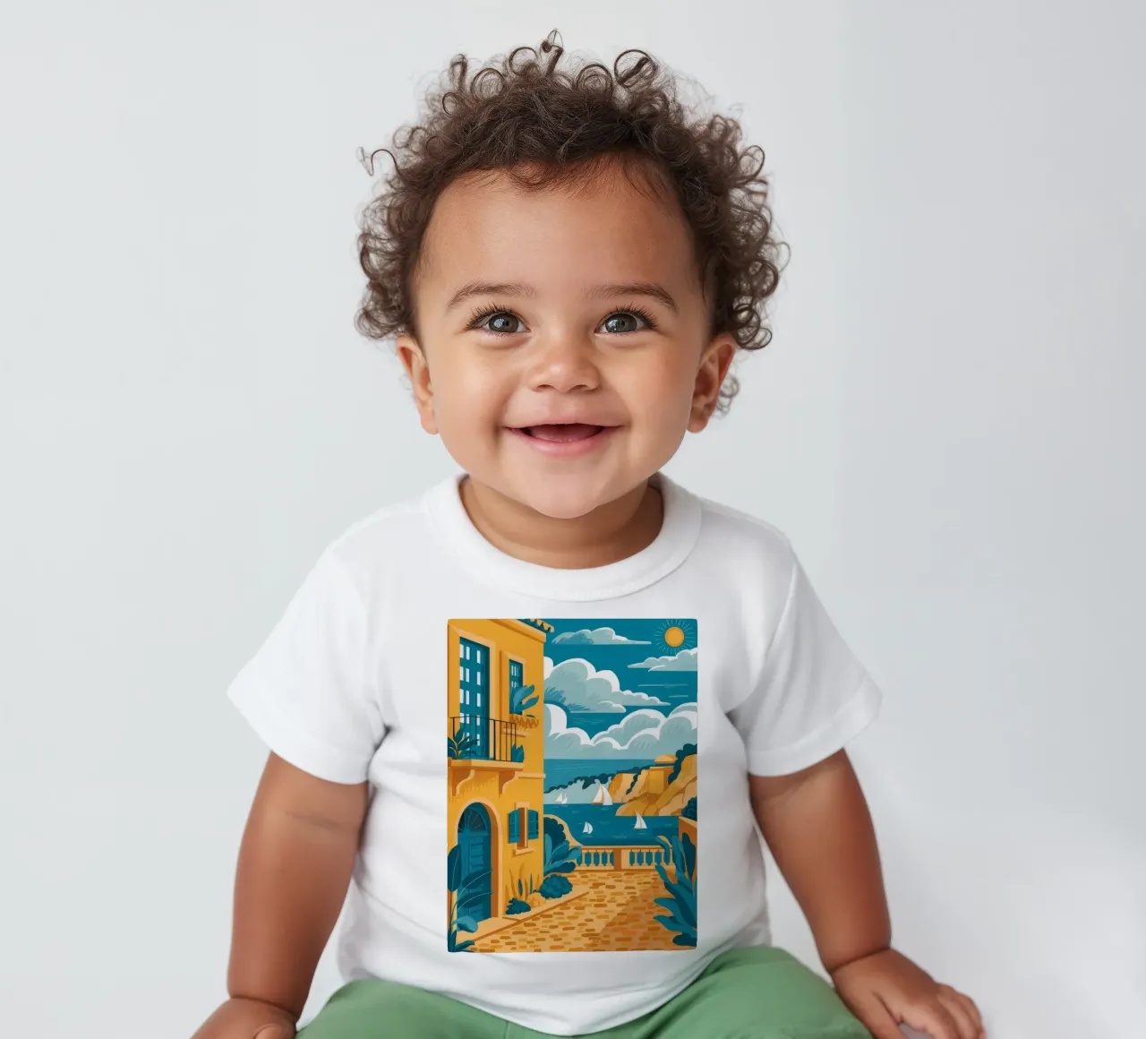 Spaziergang an der Amalfiküste Baby T-Shirt von Muse Artworks
