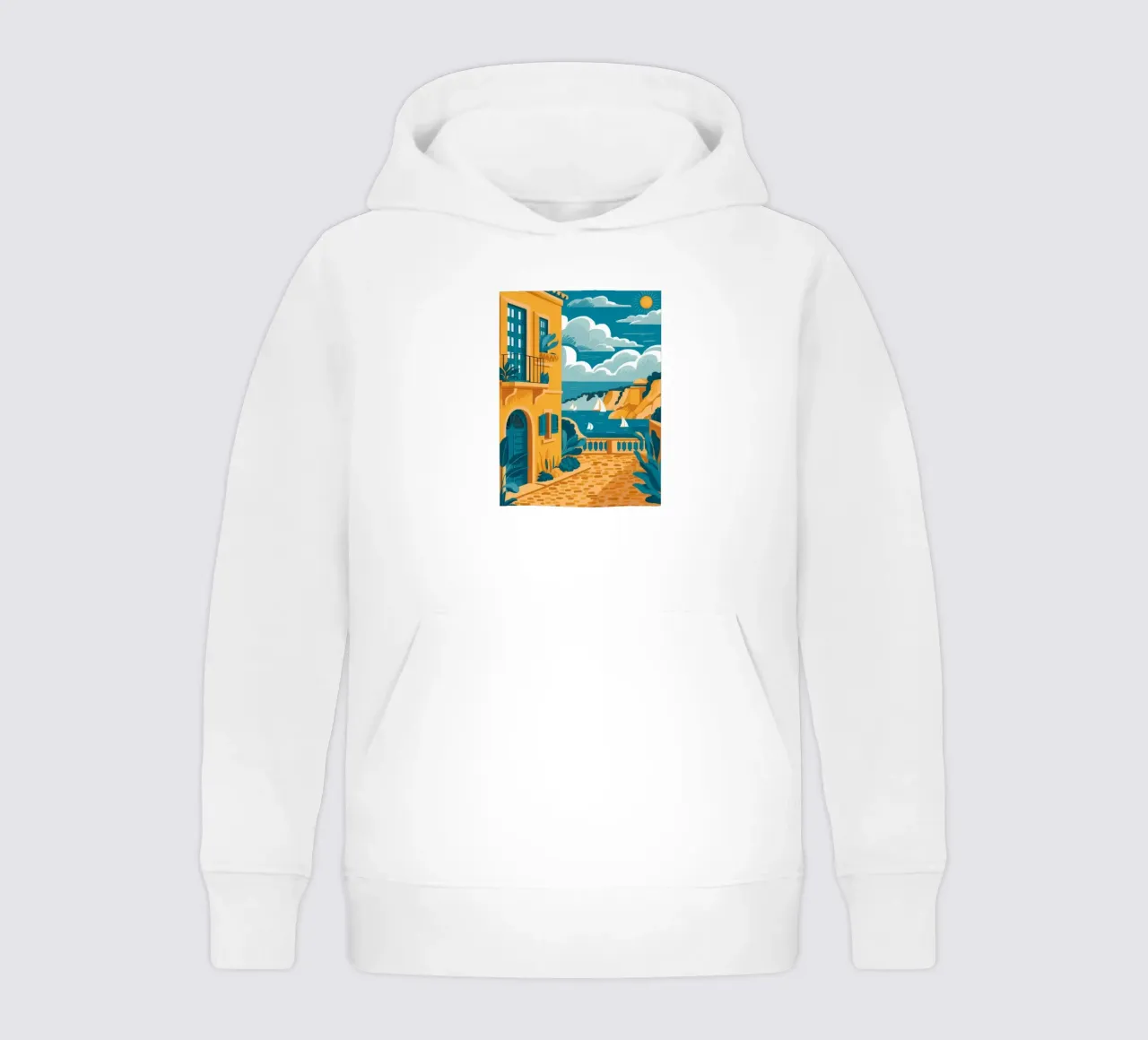 Amalfi Coast Walk kids hoodie by Muse Artworks
