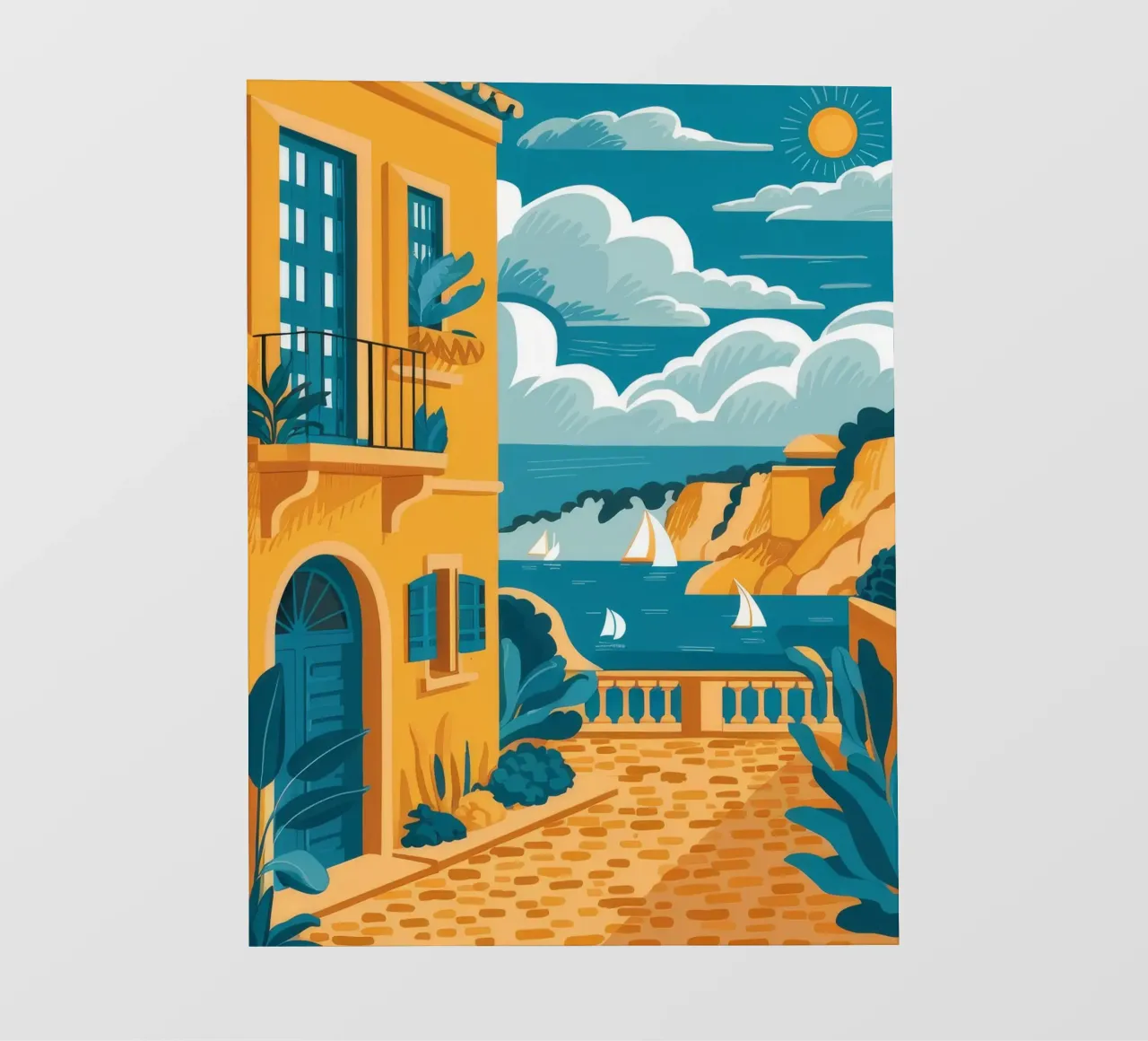 Amalfi Coast Walk photo wallpaper by Muse Artworks