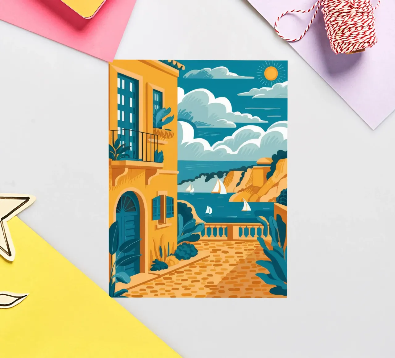 Amalfi Coast Walk sticker by Muse Artworks