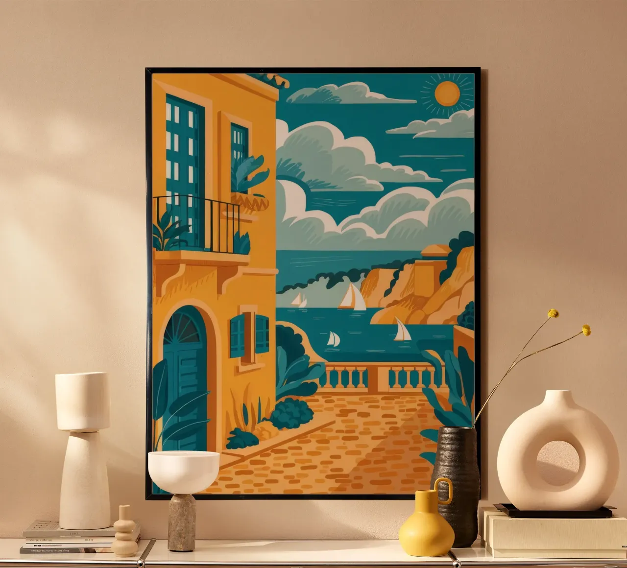 Passeggiata in Costiera Amalfitana poster da Muse Artworks