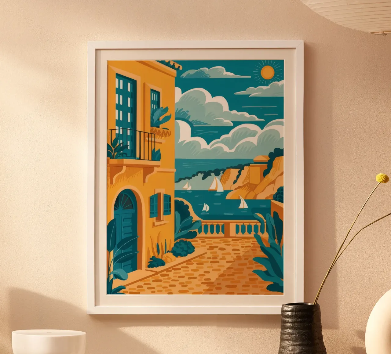 Passeggiata in Costiera Amalfitana poster da Muse Artworks