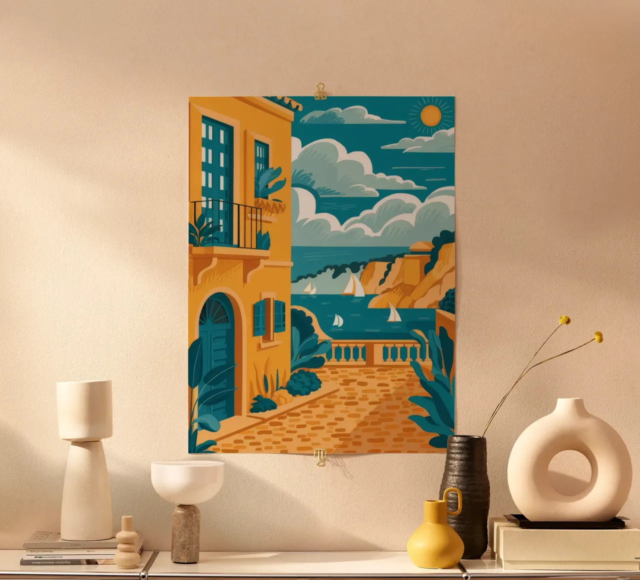 Passeggiata in Costiera Amalfitana poster da Muse Artworks