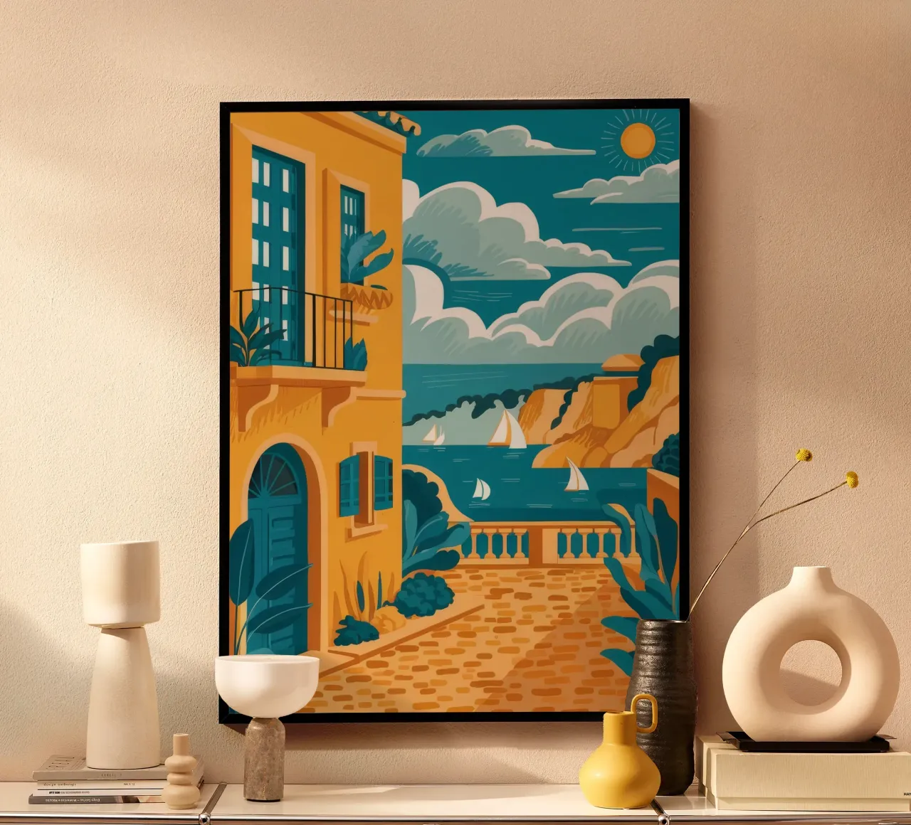 Passeggiata in Costiera Amalfitana poster da Muse Artworks