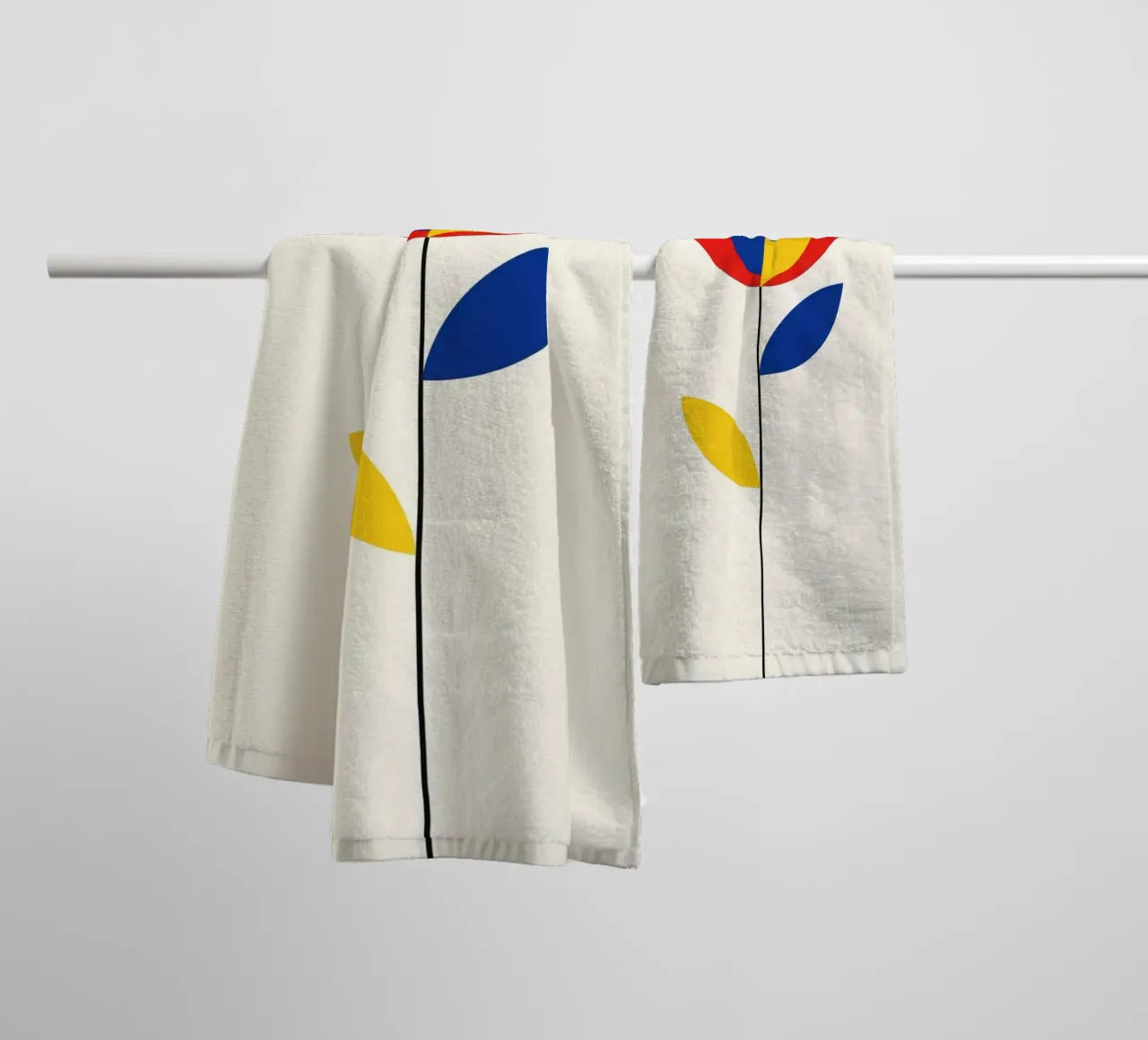 Floral bauhaus #067: Blooming Geometry asciugamano da bagno da Zen Design