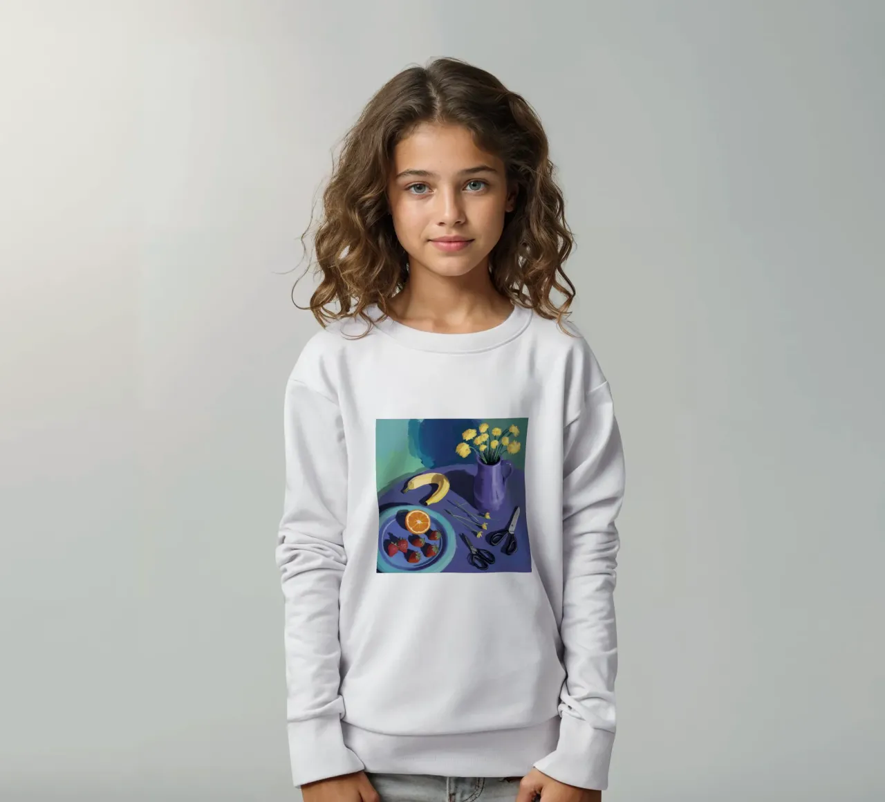 Forbici per fragole e banane felpa bambino da Stone Decade