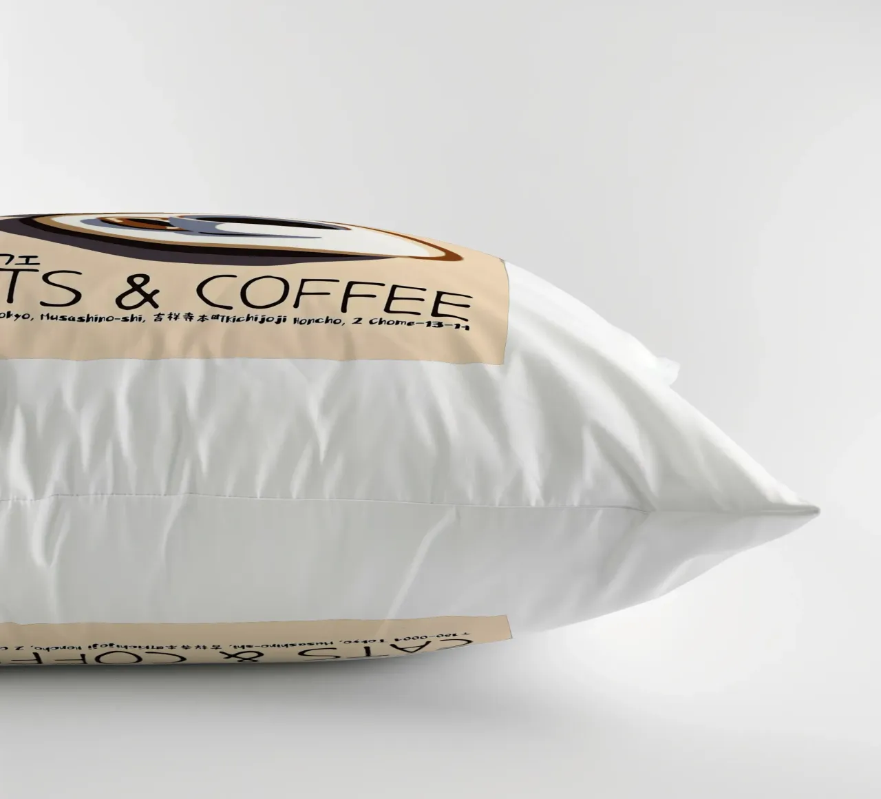 Gatto e caffè giapponese cuscino da Arjun