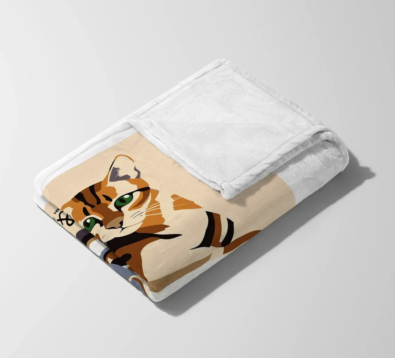 Gatto e caffè giapponese coperta in pile da Arjun