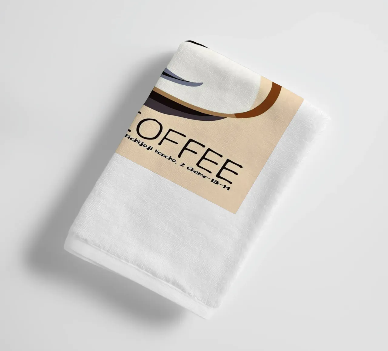 Gatto e caffè giapponese asciugamano da bagno da Arjun