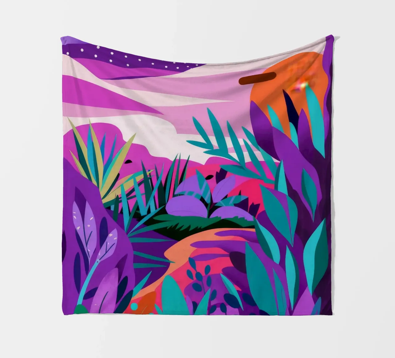 Psychedelischer Dschungeltraum Fleecedecke von Muse Artworks