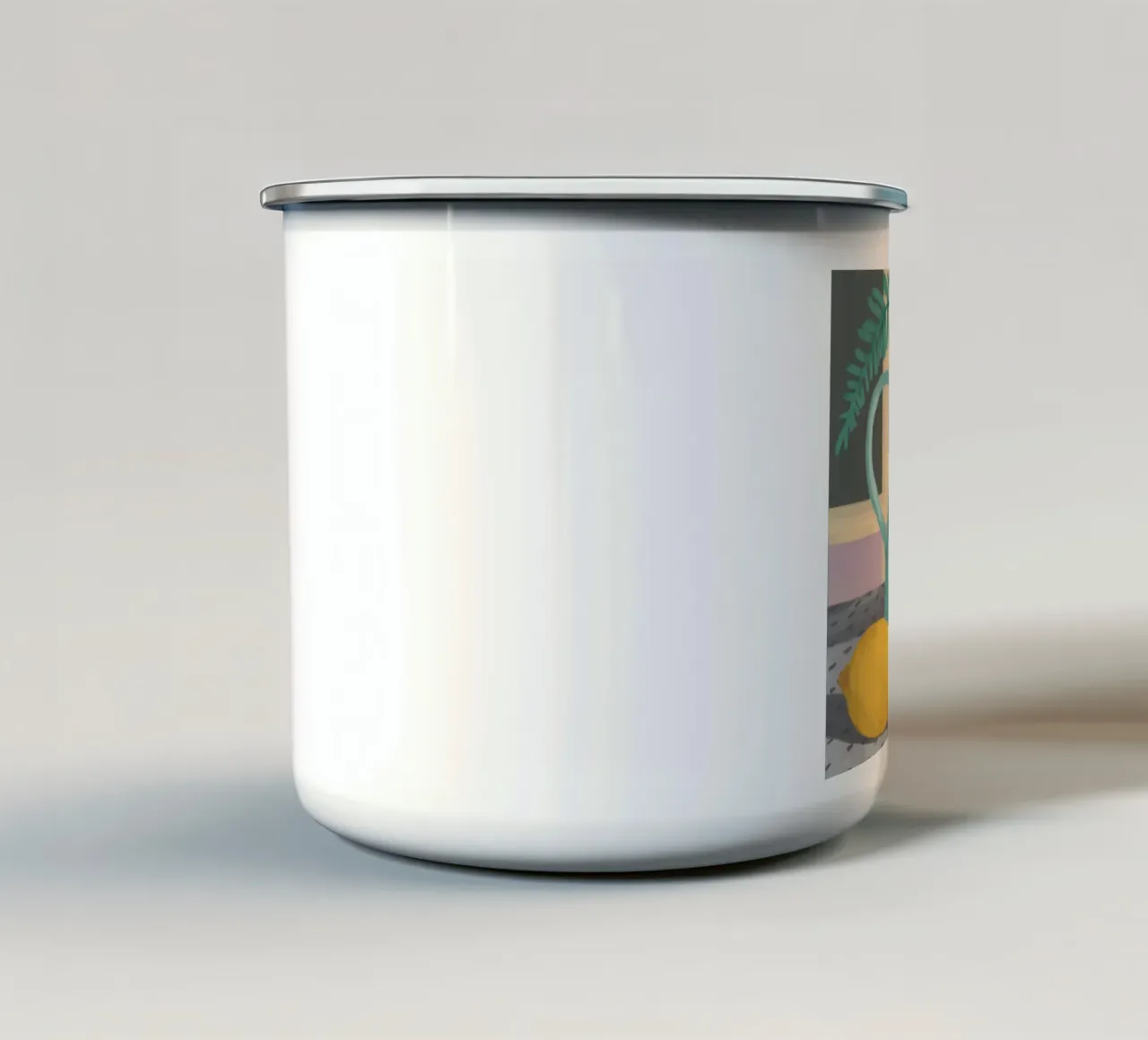 Felce blu della brocca tazza in smalto da Stone Decade