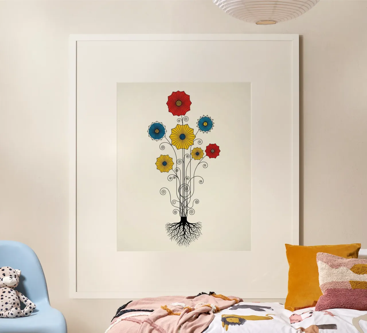 Floral bauhaus #069: A Burst of Joy poster da Zen Design