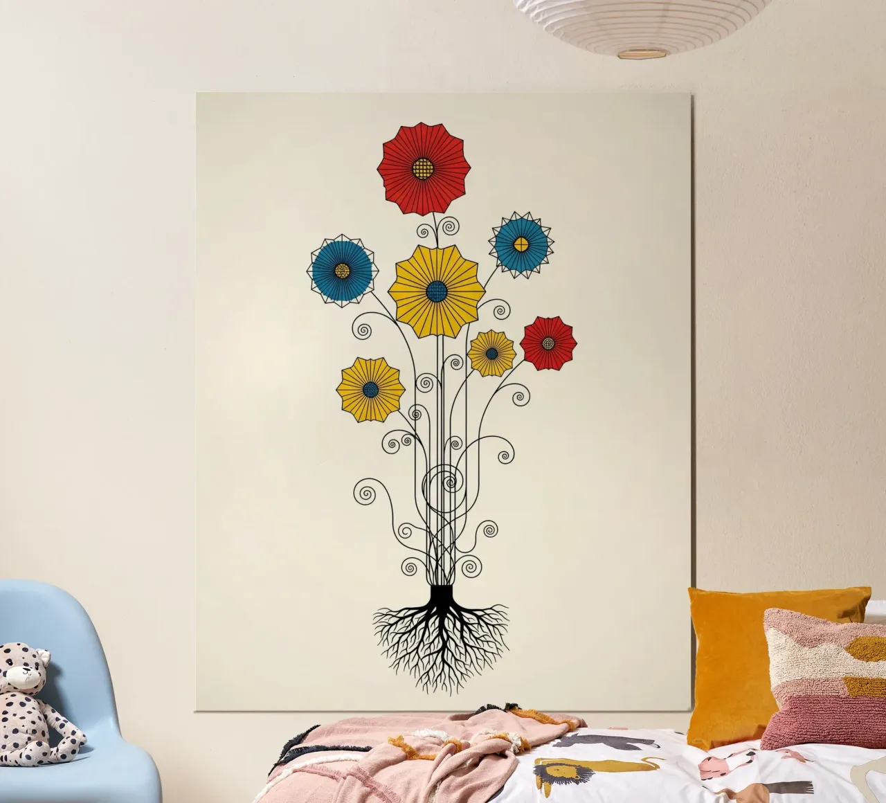 Floral bauhaus #069: A Burst of Joy poster da Zen Design