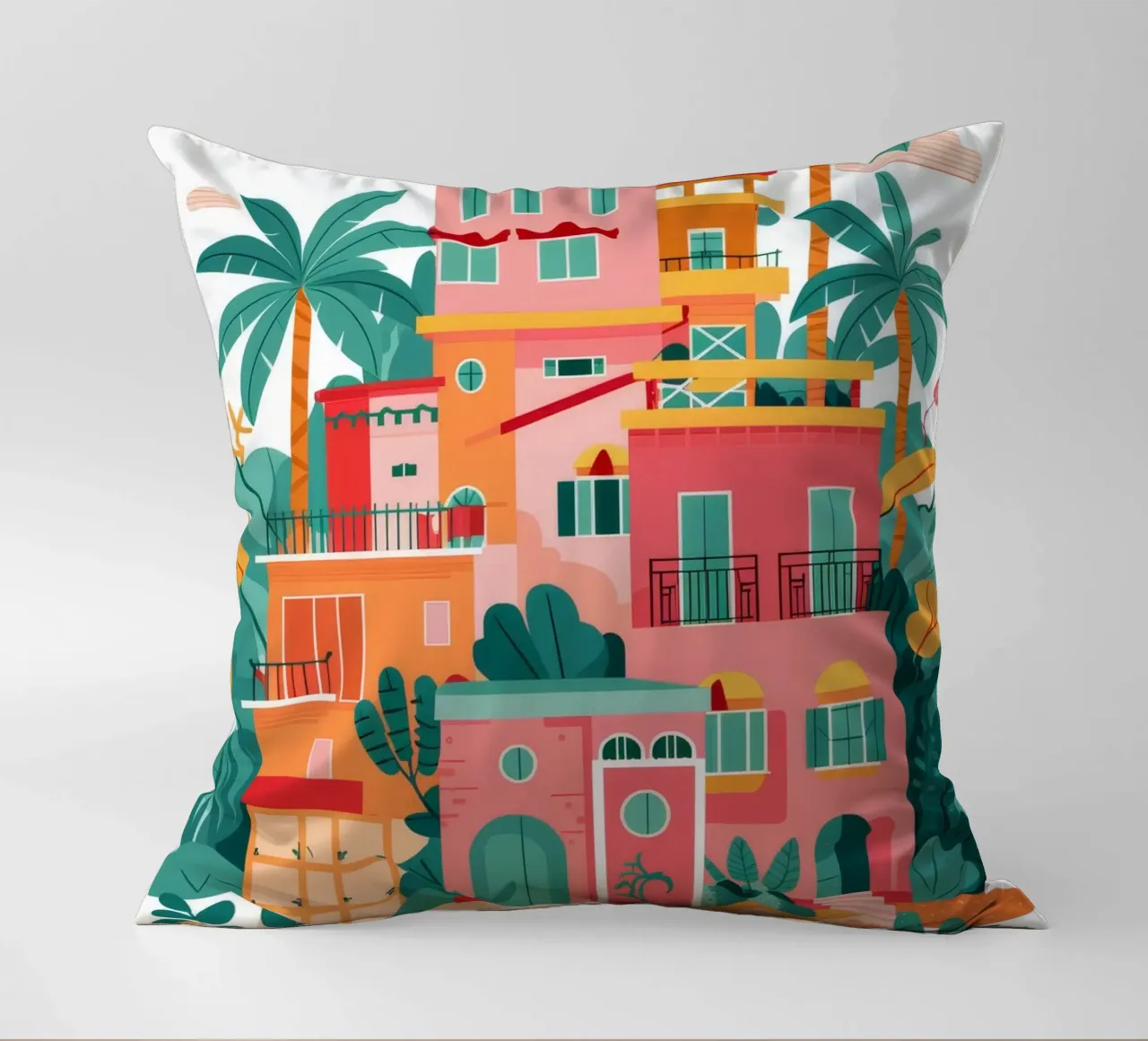 La colorata collina delle Favela cuscino da FadeAura