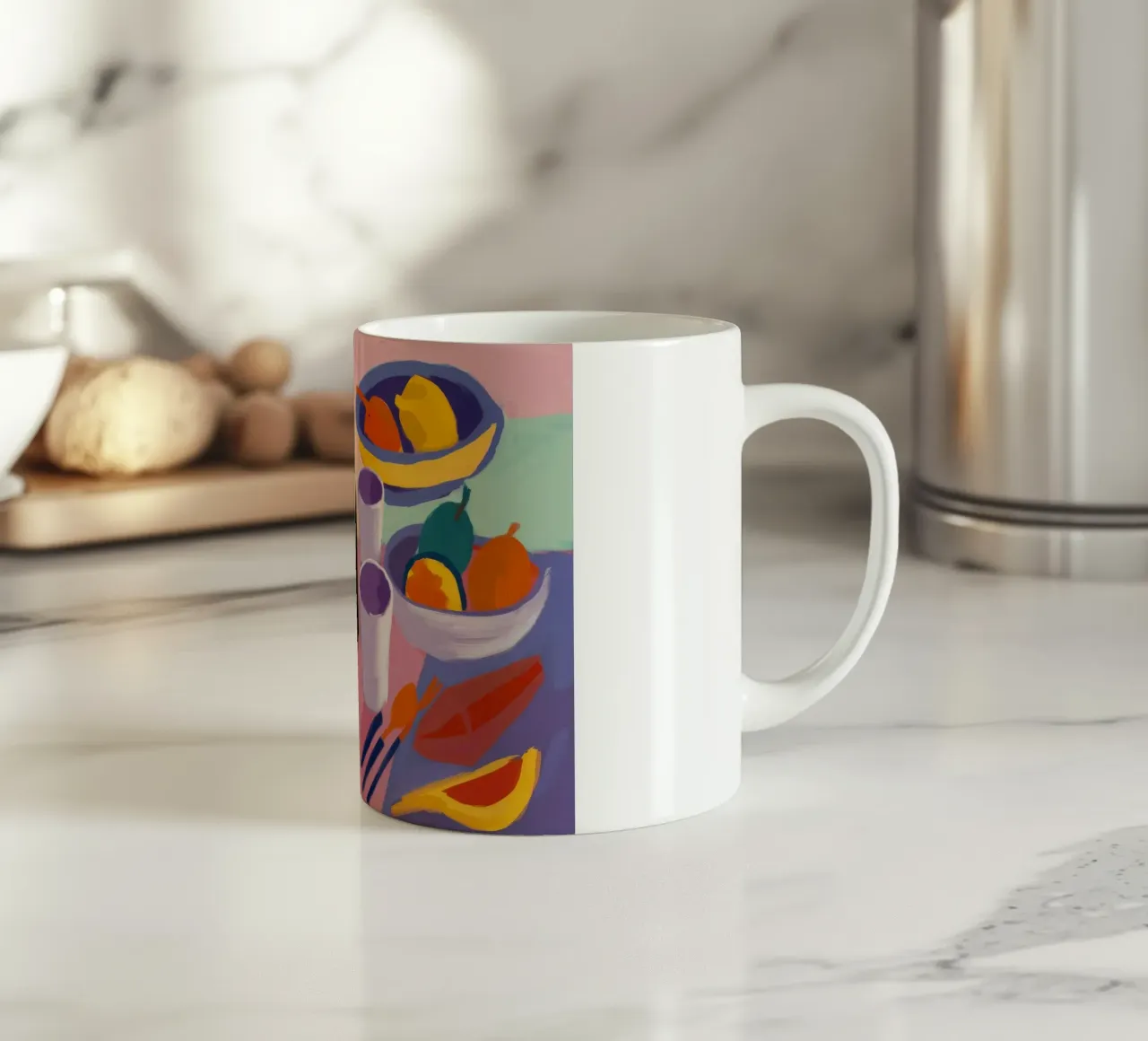 Cena a base di pesce e vino tazza in ceramica da Stone Decade