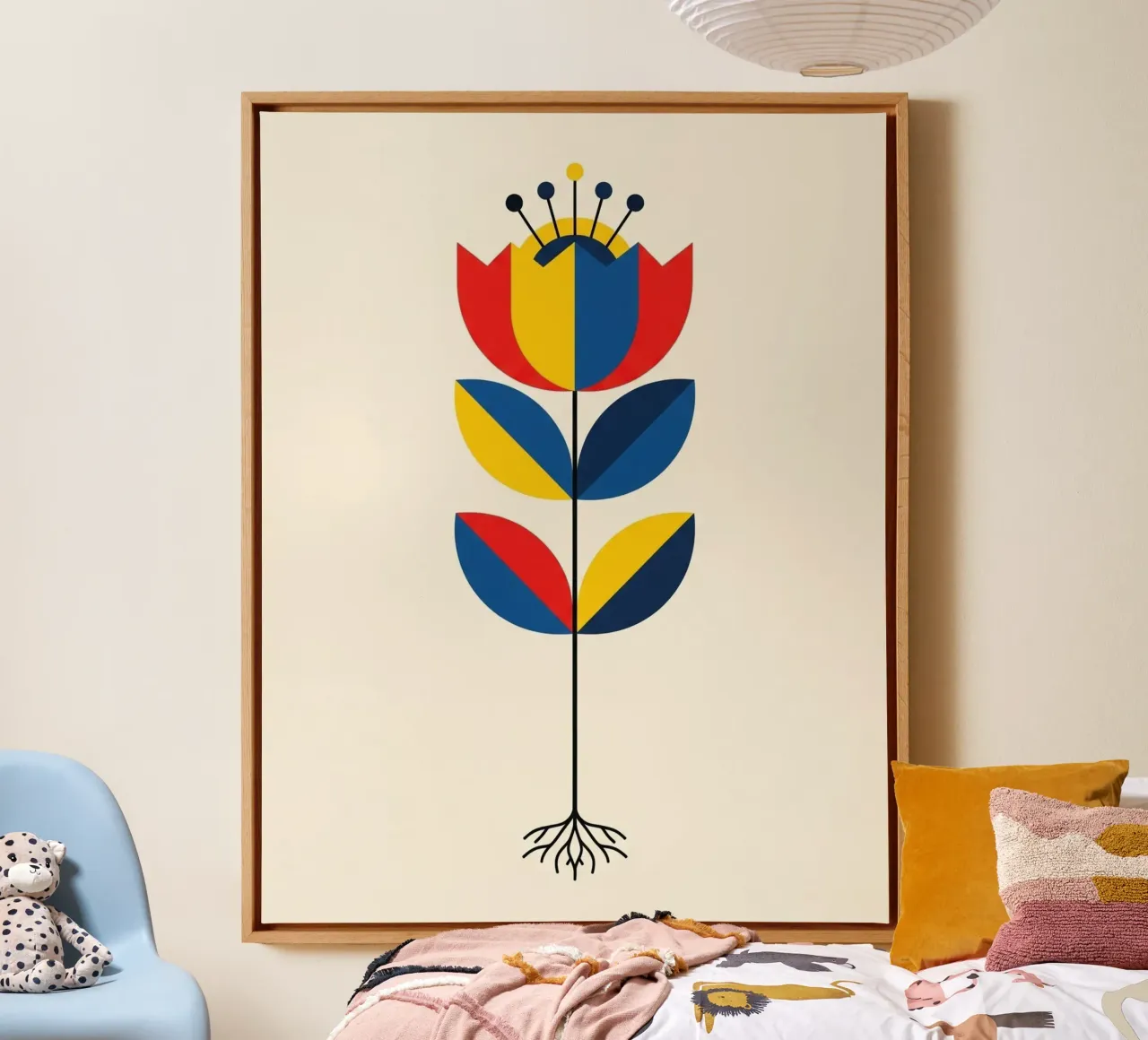 Floral bauhaus #070: Harmony Leinwand von Zen Design