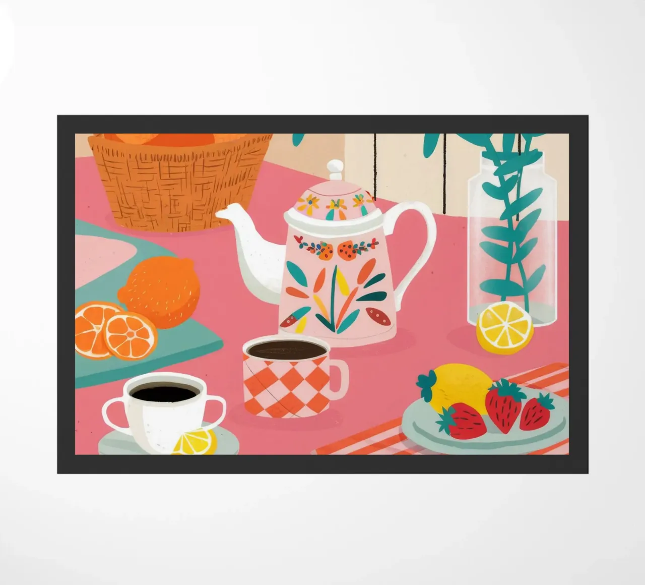Crema di frutta per l'ora del tè zerbino da Muse Artworks