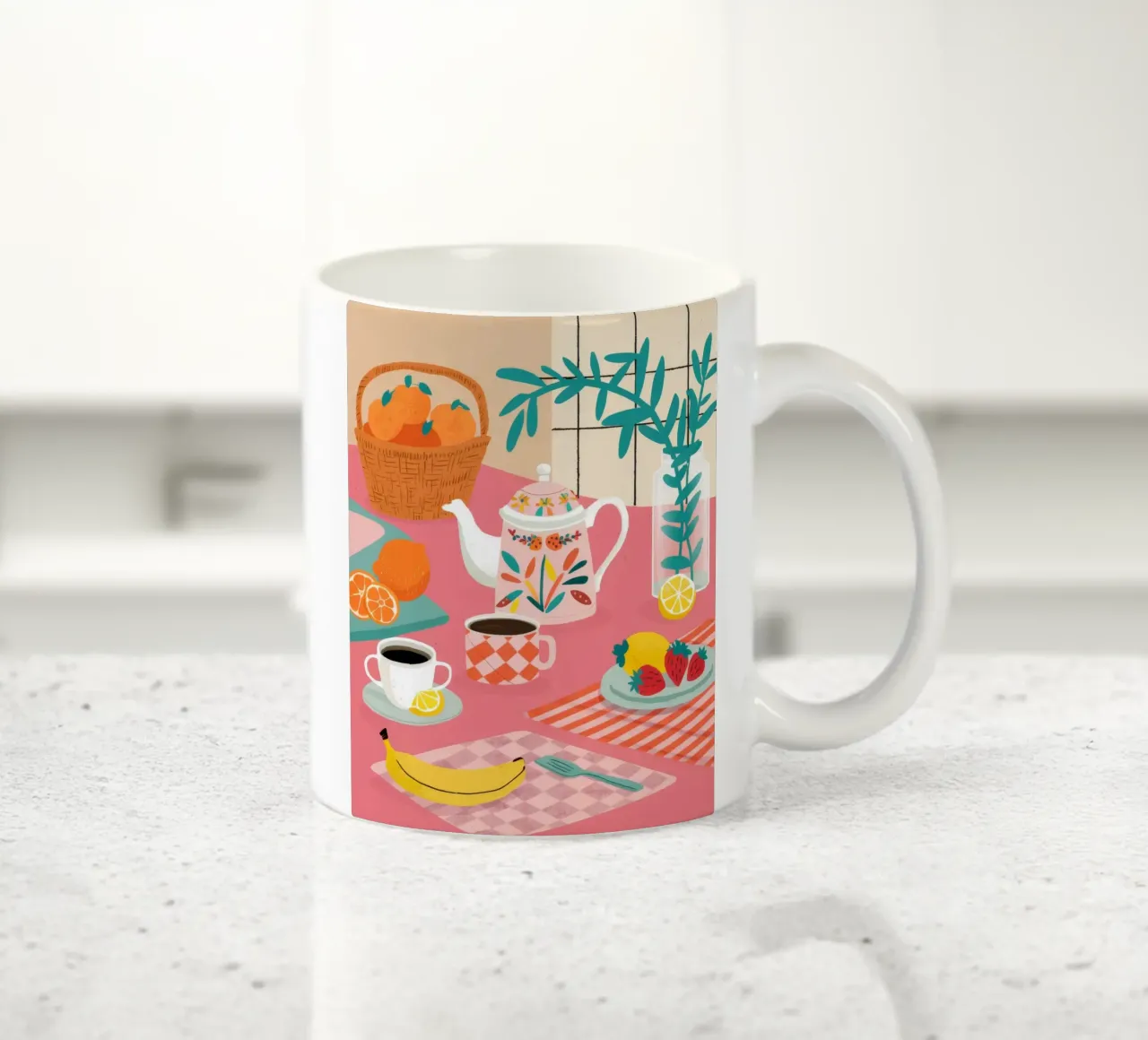 Crema di frutta per l'ora del tè tazza in ceramica da Muse Artworks