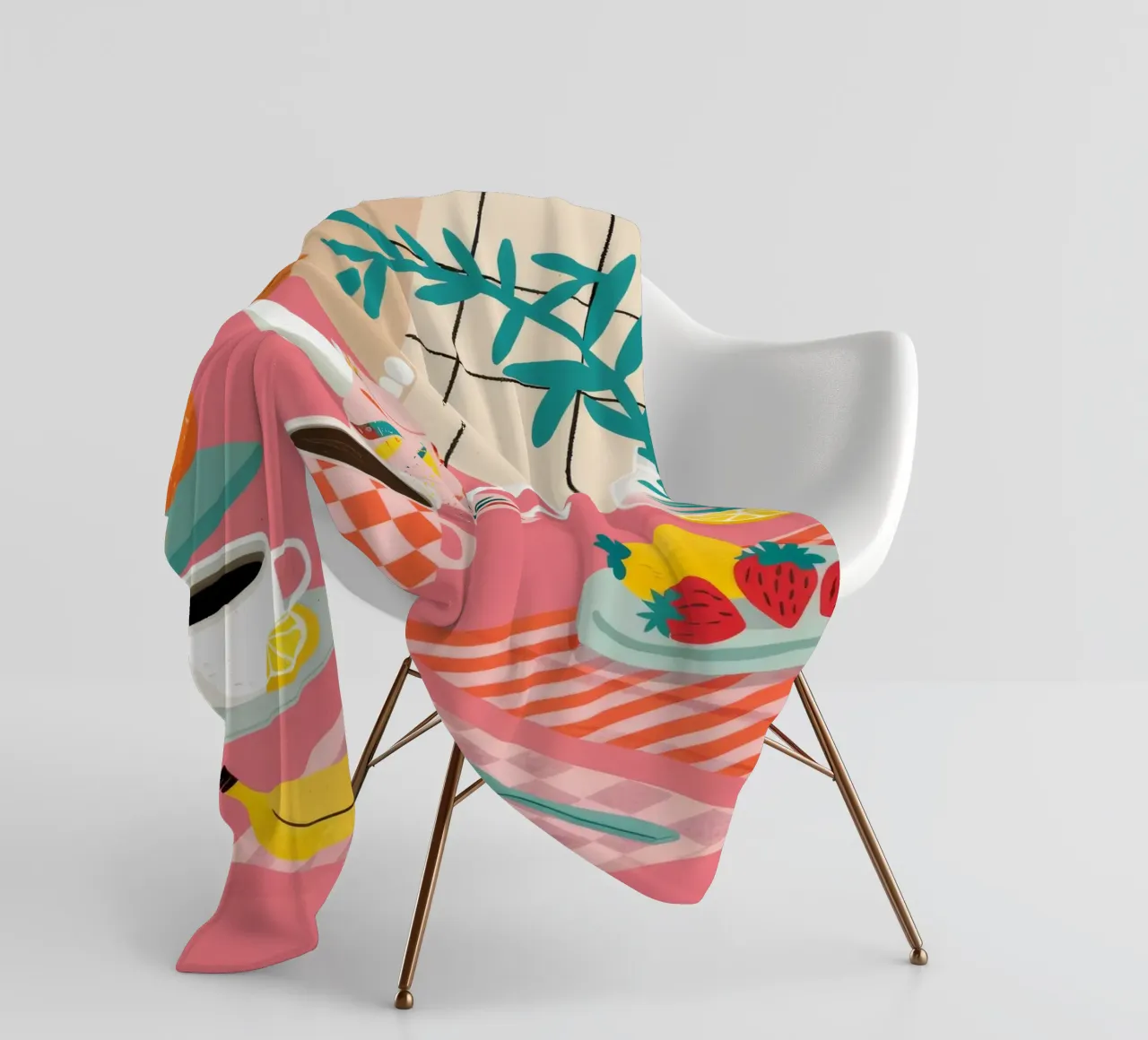 Crema di frutta per l'ora del tè coperta in pile da Muse Artworks