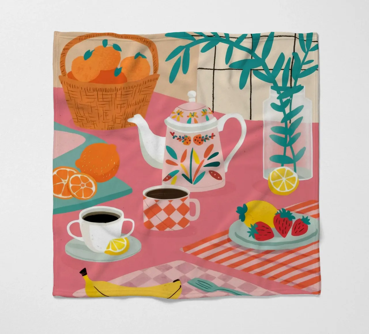 Crema di frutta per l'ora del tè coperta in pile da Muse Artworks
