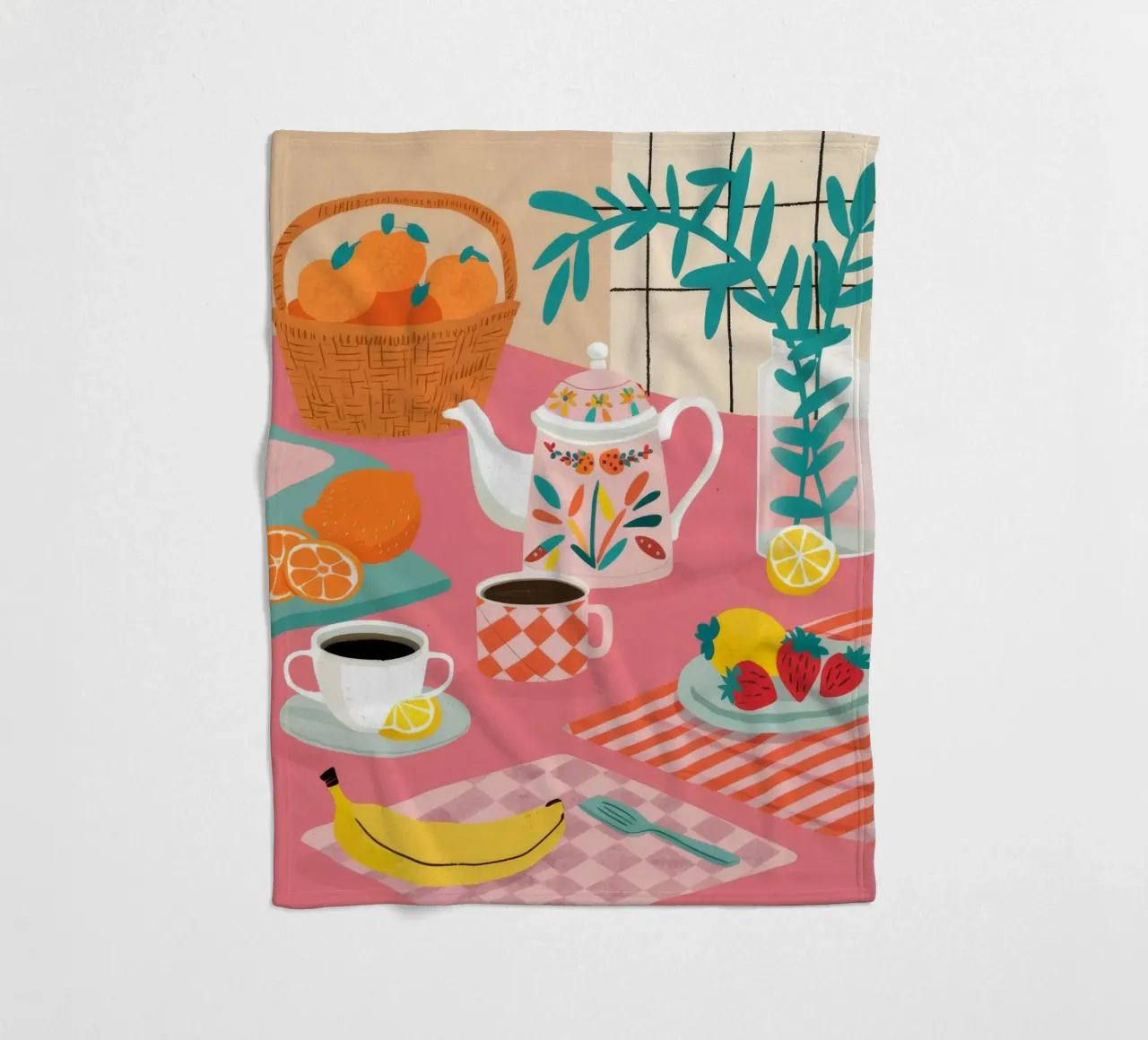 Crema di frutta per l'ora del tè coperta in pile da Muse Artworks