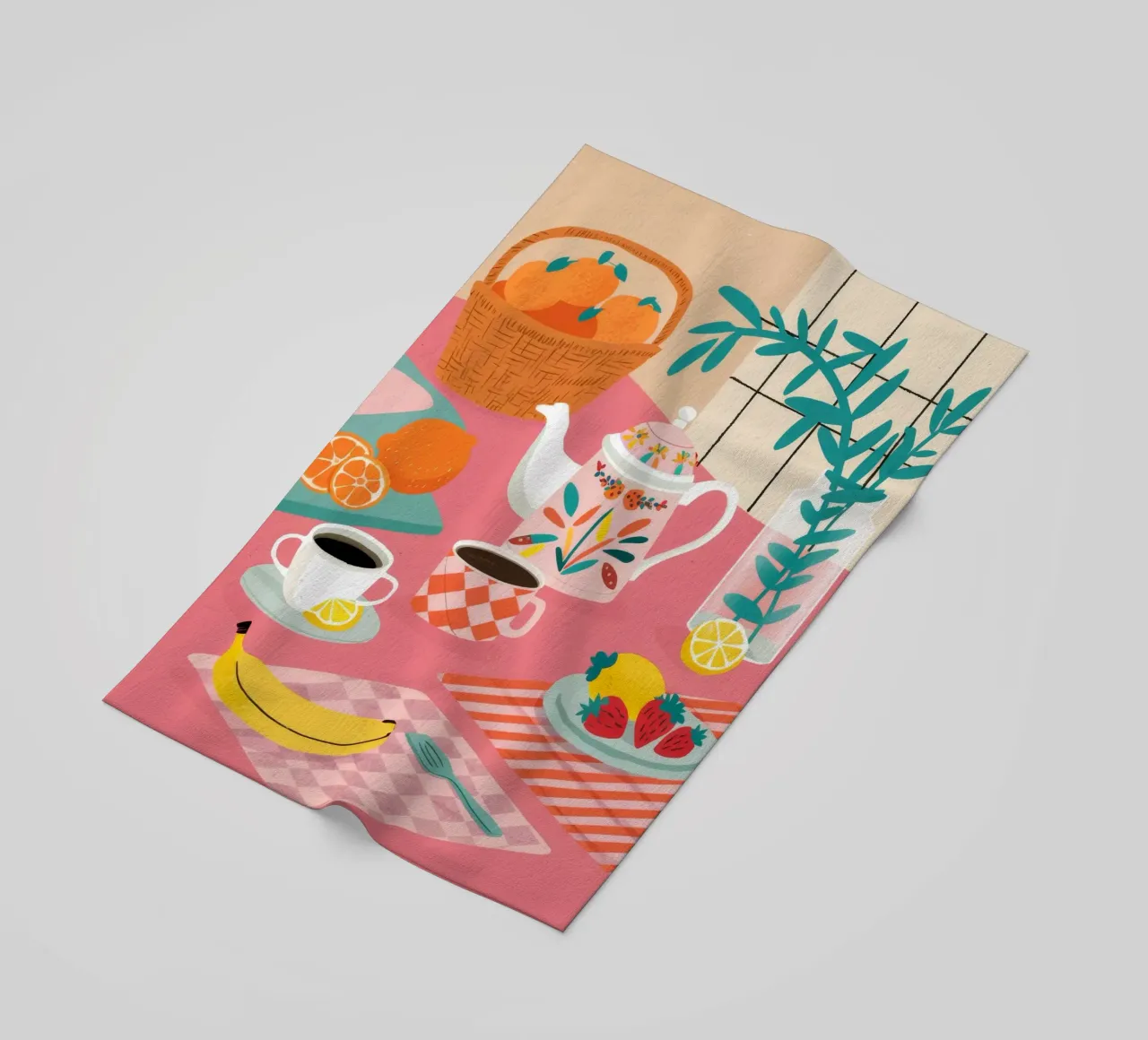 Crema di frutta per l'ora del tè telo mare da Muse Artworks