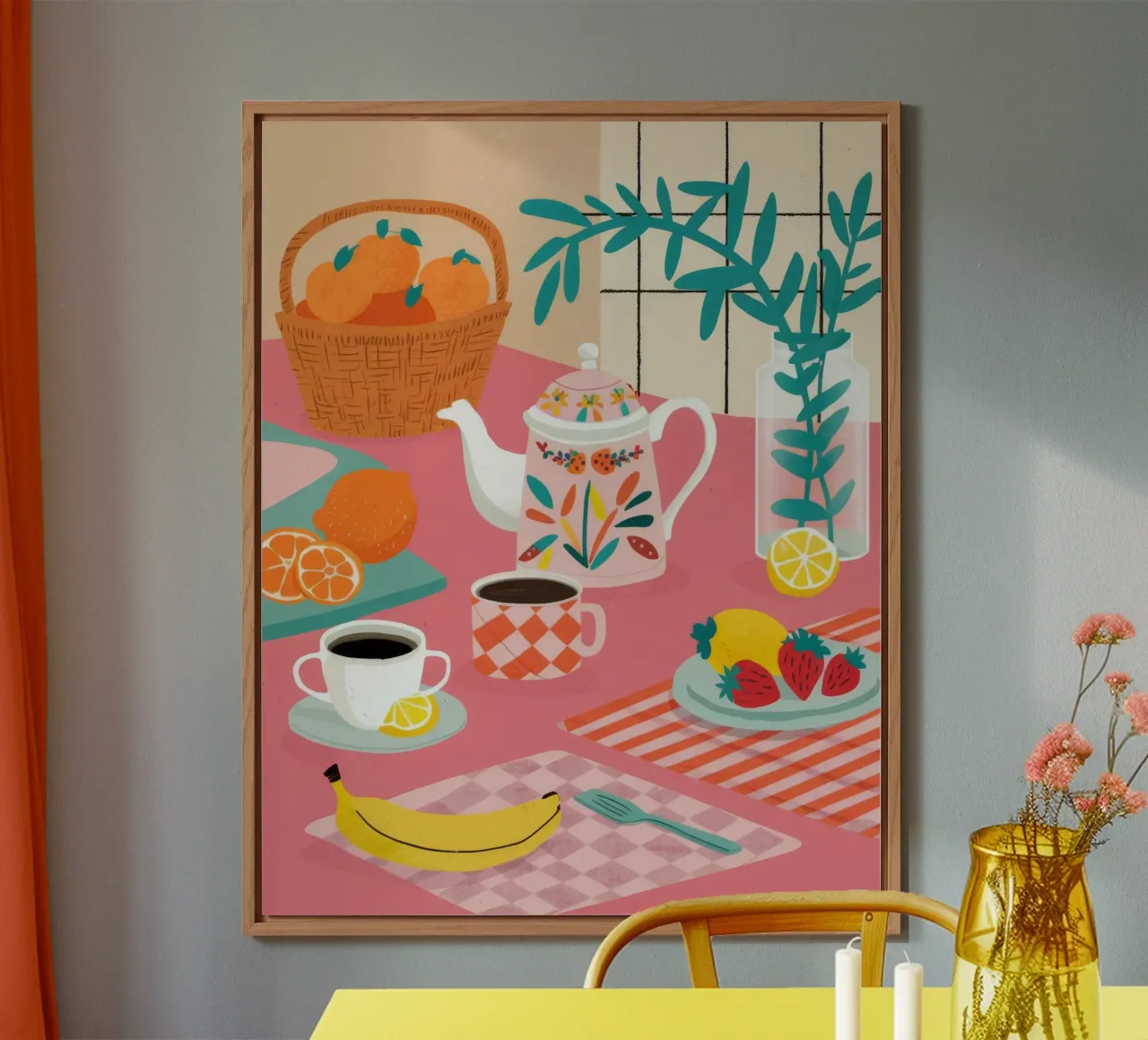 Crema di frutta per l'ora del tè alluminio dibond da Muse Artworks