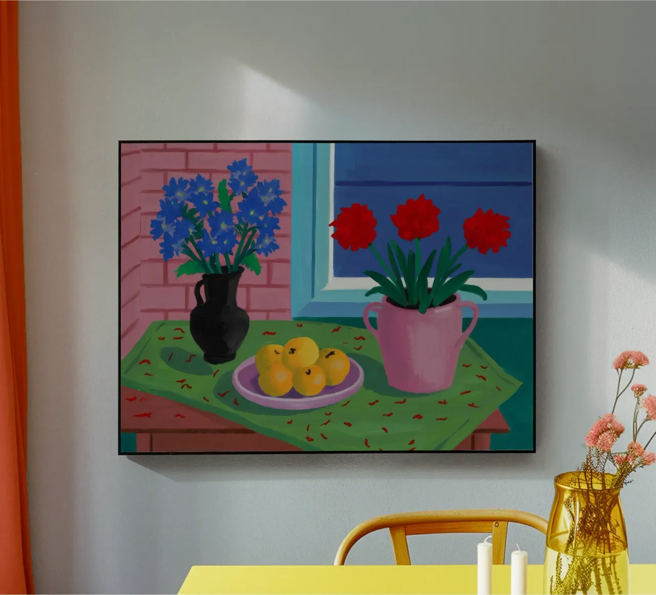 Rot Tulpe Blau Zitrone Acryl-Glas von Stone Decade