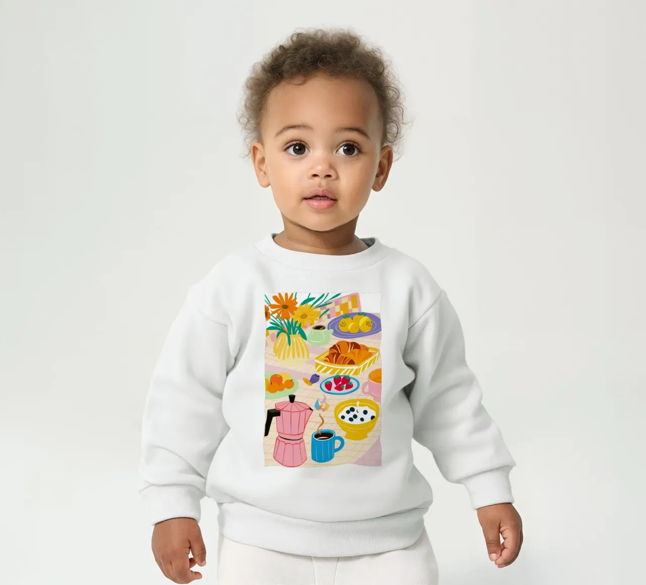 Un'ampia gamma di colazioni colorate felpa neonato da Muse Artworks