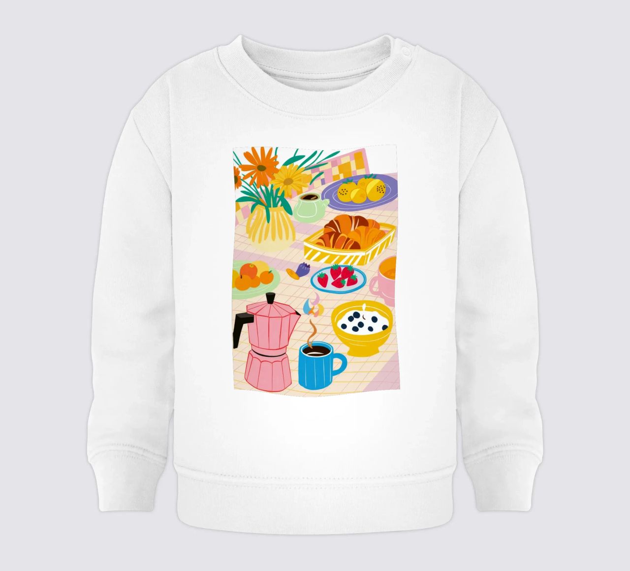 Un'ampia gamma di colazioni colorate felpa neonato da Muse Artworks